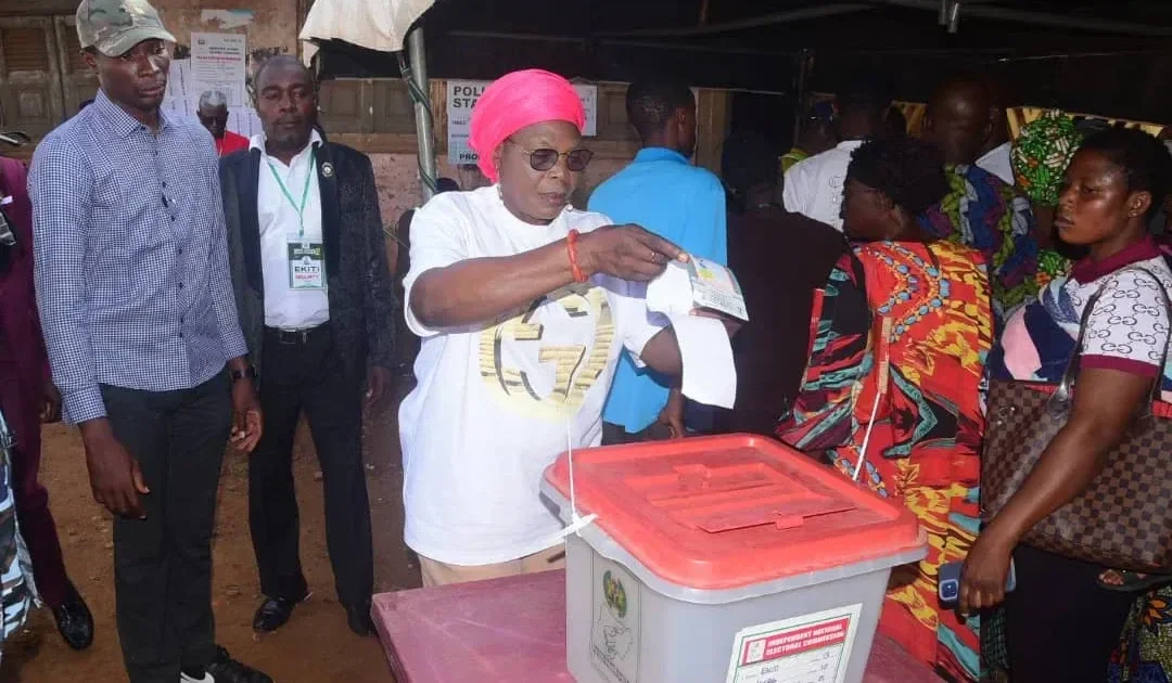 Deputy Governor Monisade Afuye Votes in Ekiti Governorship Election