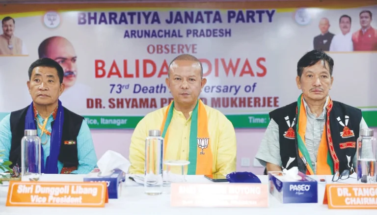 Arunachal BJP Celebrates Balidan Diwas Honoring Dr Shyama Prasad Mukherjee