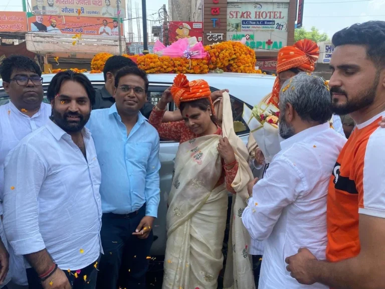 BJP State President Dr Archana Gupta Welcomed in Bahadurgarh