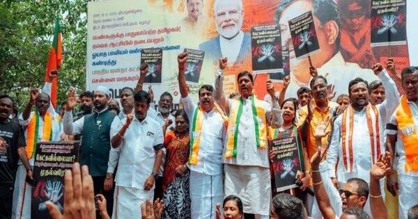 BJP Protests in Chennai Over Safety and Law Degradation