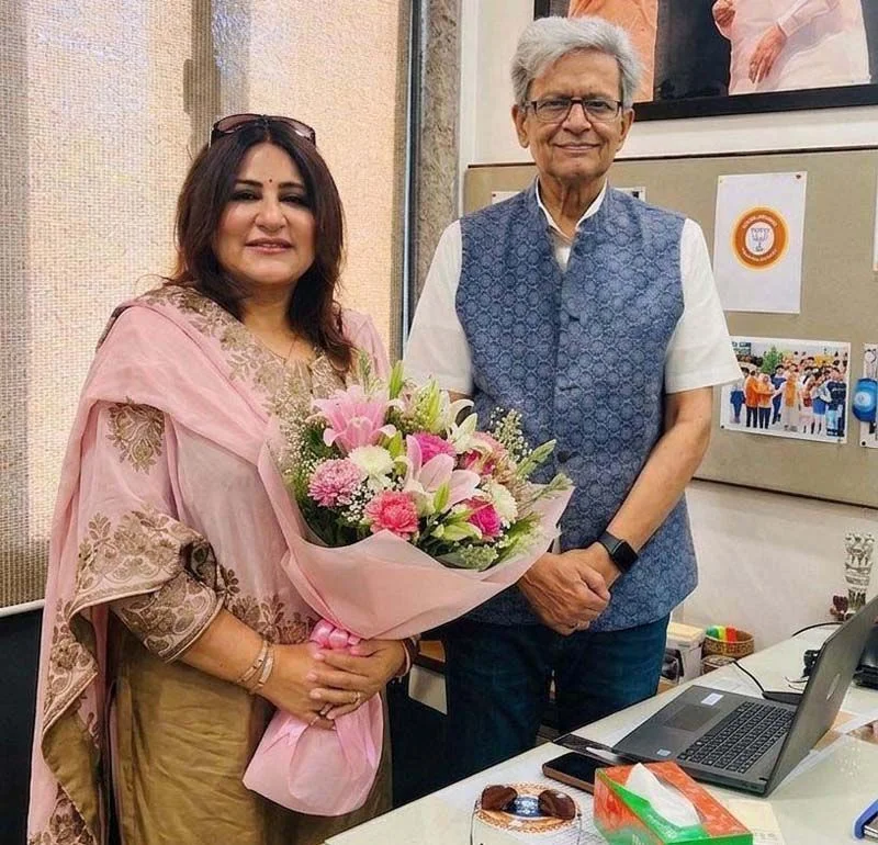BJP Leader Ritika Trehan Meets Nawin Sinha in Delhi