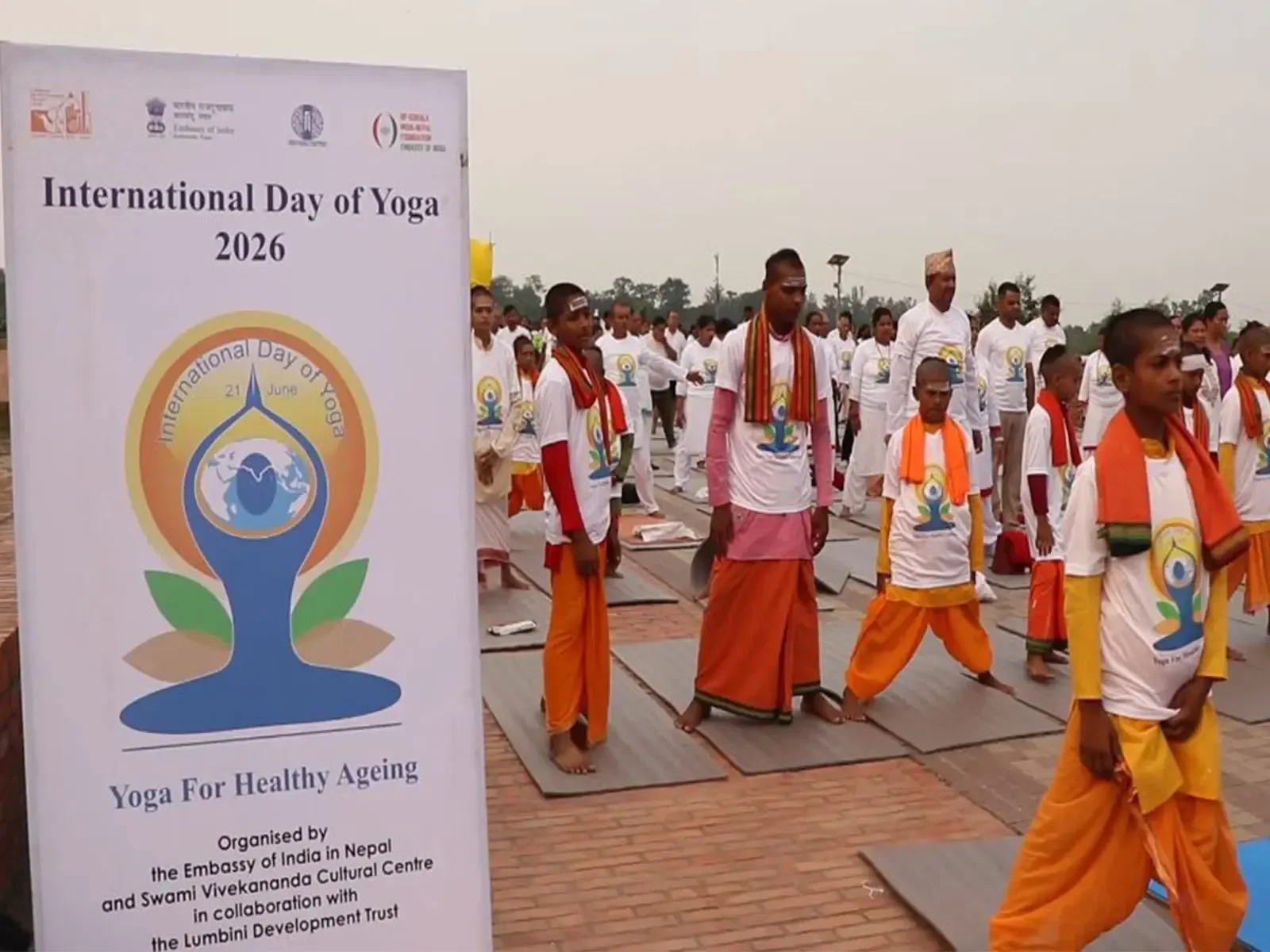 Yoga Celebration at Buddha's Birthplace Promotes Holistic Health