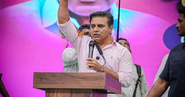 BRS Leader KTR Launches Fierce Attack on Telangana Congress Government