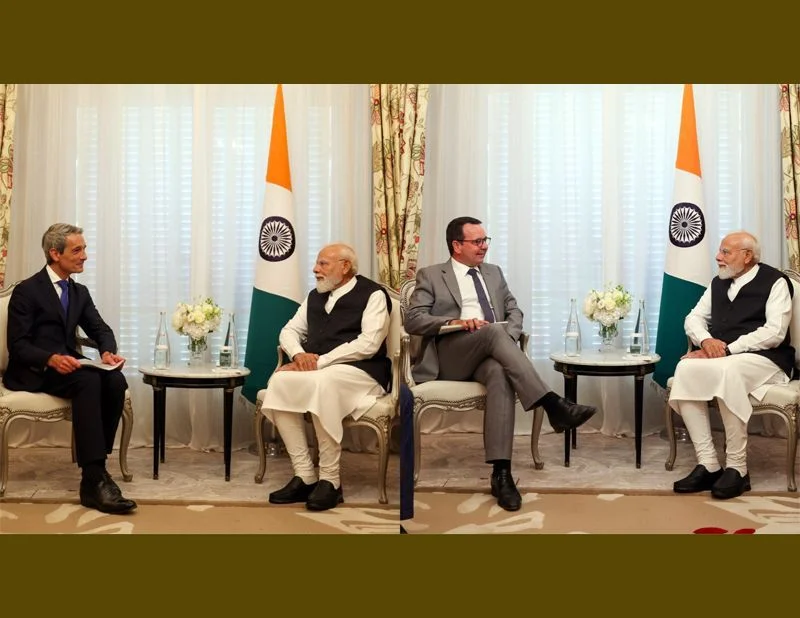 PM Narendra Modi Meets European Business Leaders in Paris