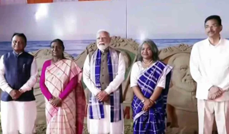 Modi Murmu Pray at Tribal Sacred Sites in Odisha