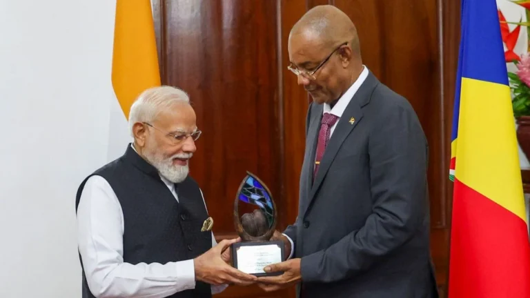 PM Modi Conferred Seychelles Guardian of the Blue Horizon Award