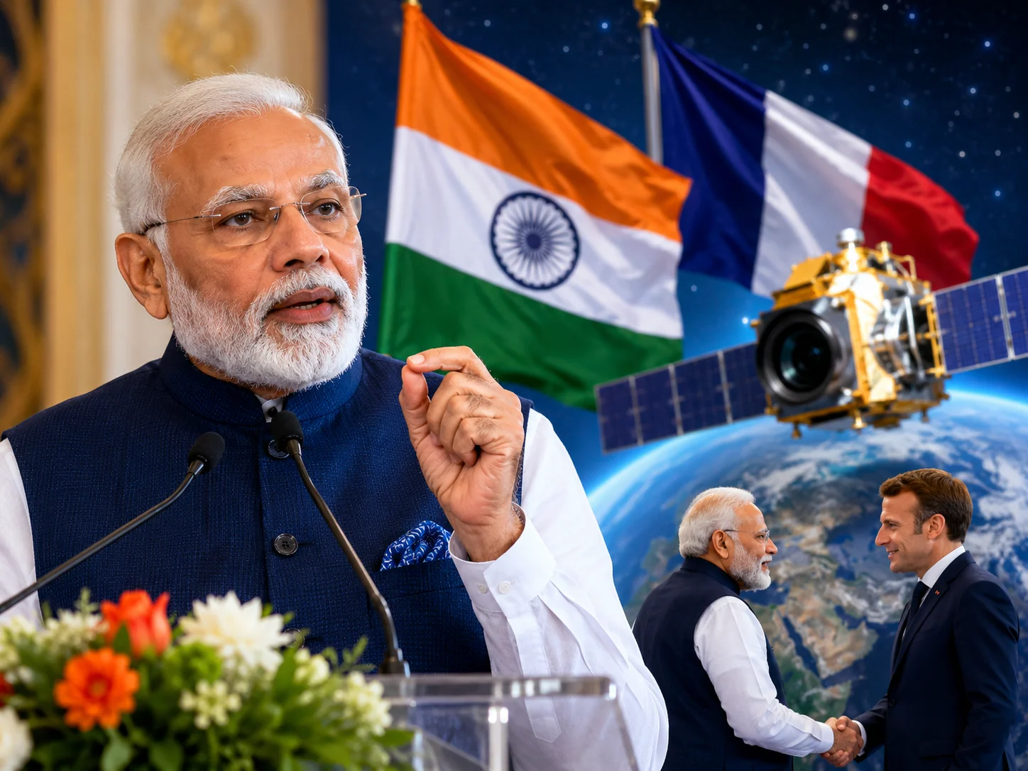 Paris Summit Solidifies India-France Strategic Space Accord Bilateral cooperation deepens via joint satellite initiative as Indian diaspora hears economic progress milestones amid regional political updates. india france space partnership, trishna satellite launch india-france-space-partnership-trishna India-France relations, TRISHNA satellite, ISRO CNES cooperation, Narendra Modi Paris visit, India economic growth, G7 Evian summit politics