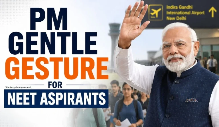 PM Modi Delays Airport Exit for NEET UG Aspirants