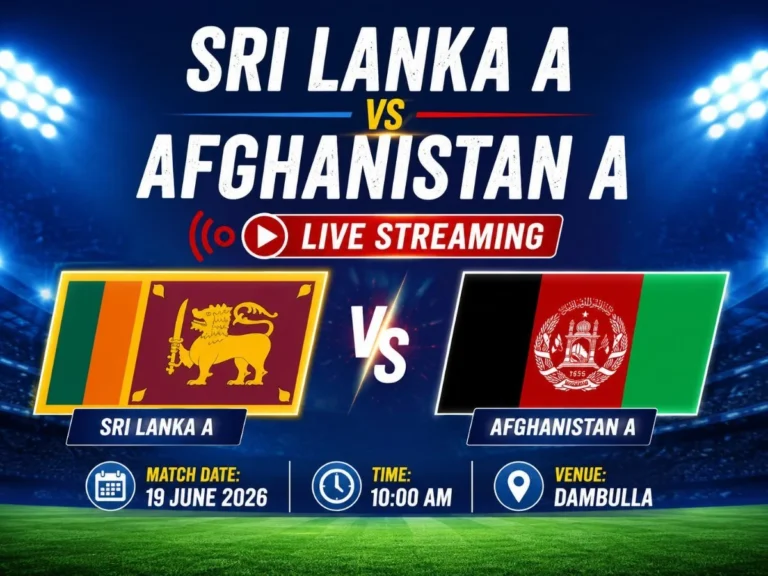 Sri Lanka A vs Afghanistan A Live Streaming, Teams, Preview
