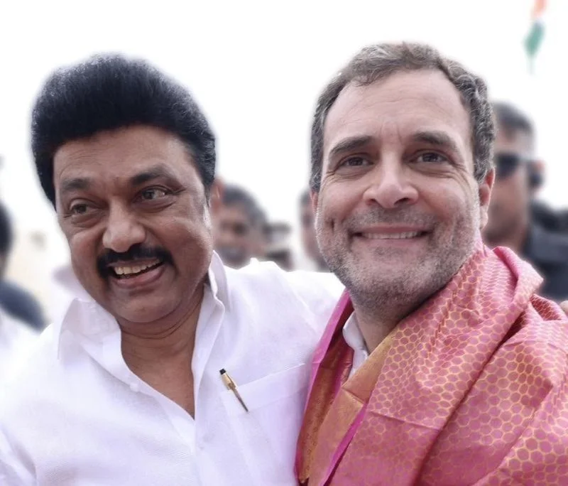Stalin Grins Formal Greeting to Rahul Gandhi Amid Rift