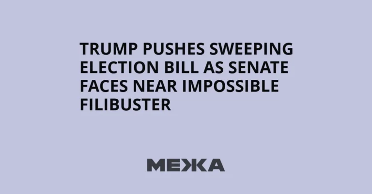 Trump Demands Strict Voter ID Rules as GOP Senators Warn of Filibuster