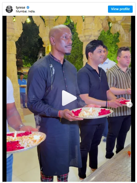 Tyrese Gibson Shares Life-Changing Spiritual Journey in Mumbai