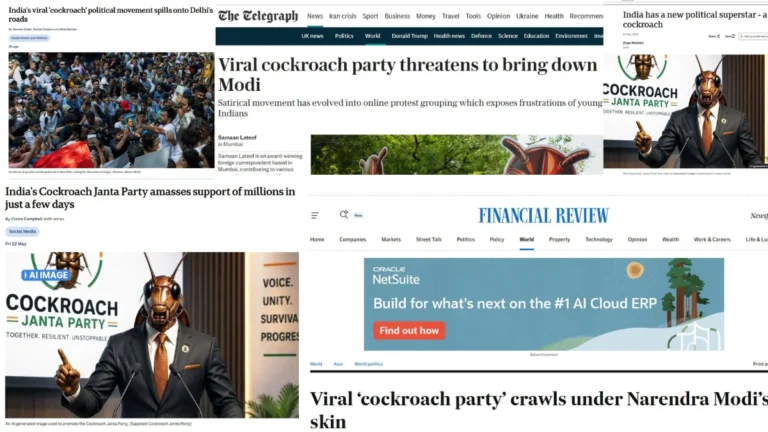 Western Media Inflates India's Cockroach Protest
