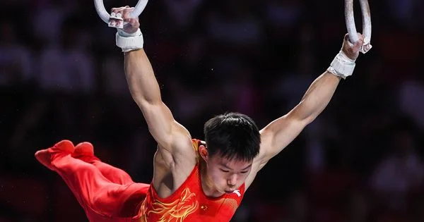 Yang Haonan Competes in Asian Gymnastics Championships Rings Final