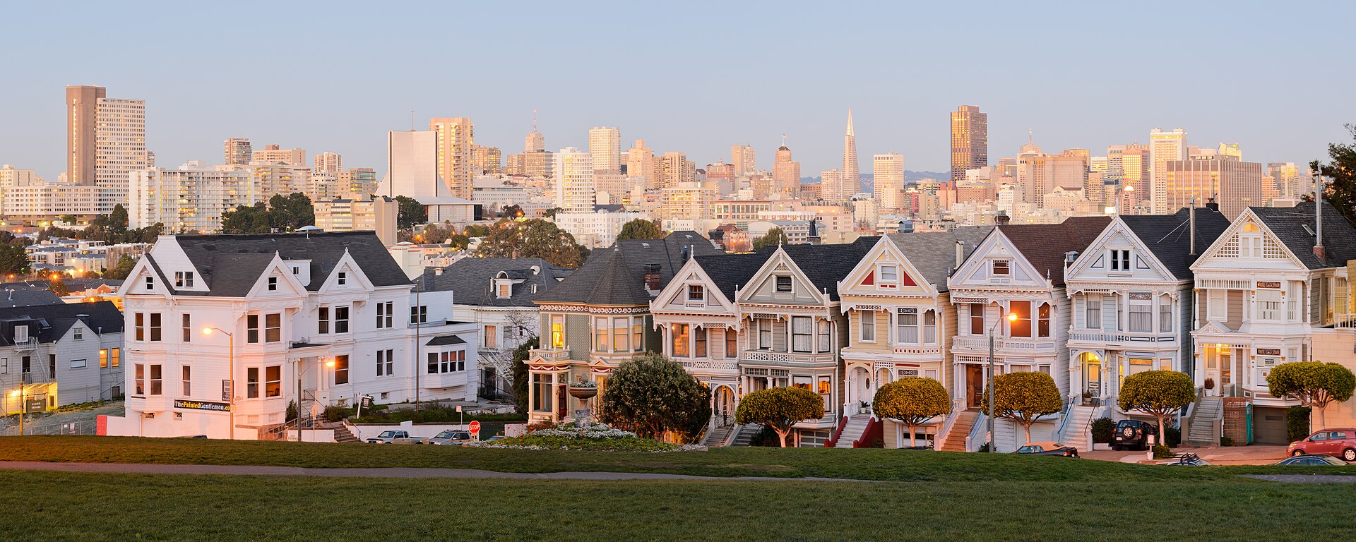Row of Victorian homes in San Francisco, California