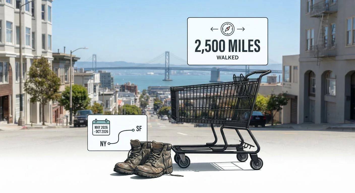 Bronx Man Chantz Rivera Completes 2,500-Mile Walk to San Francisco