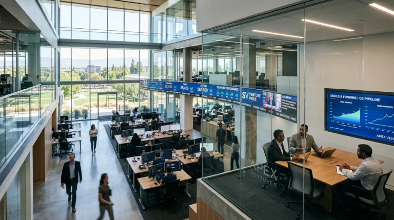 Modern venture capital investment office headquarters in Silicon Valley