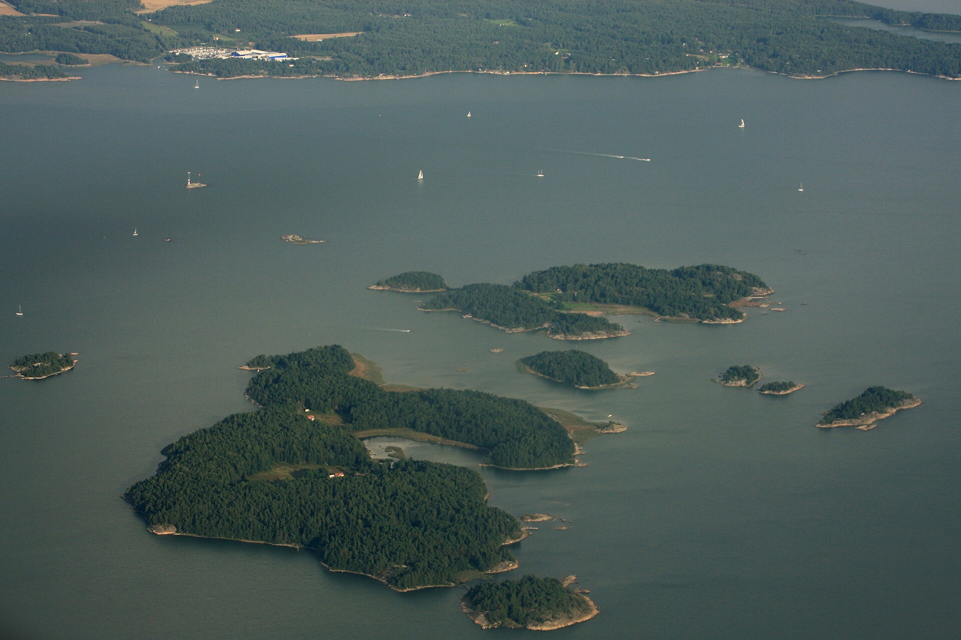 Aerial view of islands in the Archipelago Sea near Turku, Finland (illustrative file photo)