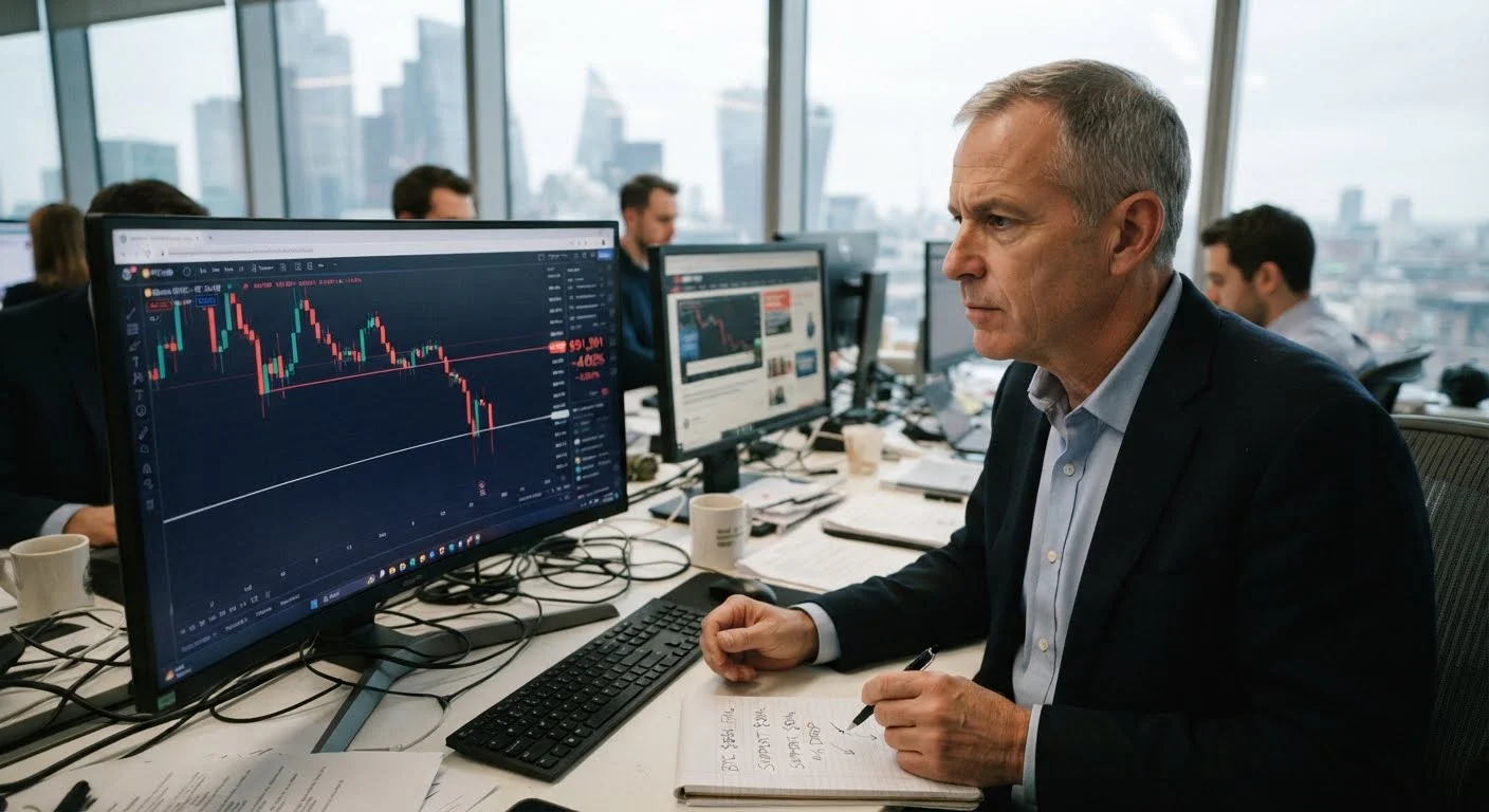 Bitcoin technical chart showing $80,000 support floor zone