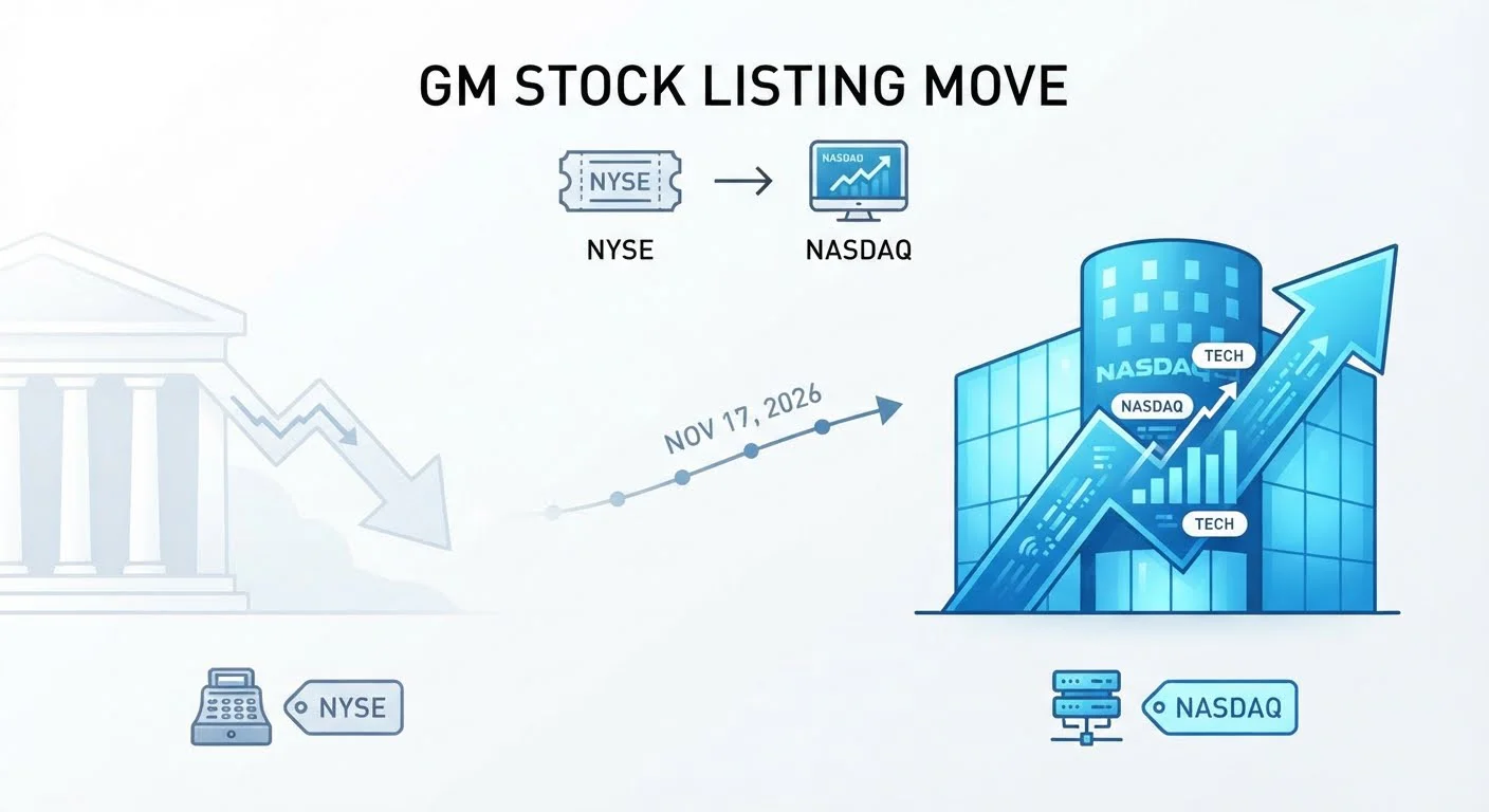 General Motors to Move Stock Listing From NYSE to Nasdaq