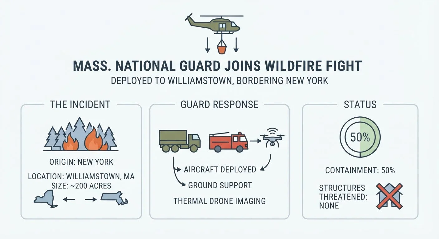 Massachusetts National Guard Deployed to Williamstown Wildfire