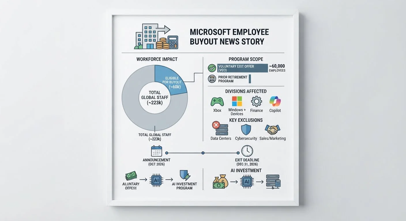 Microsoft to reportedly offer buyouts to 60,000 employees in latest cuts