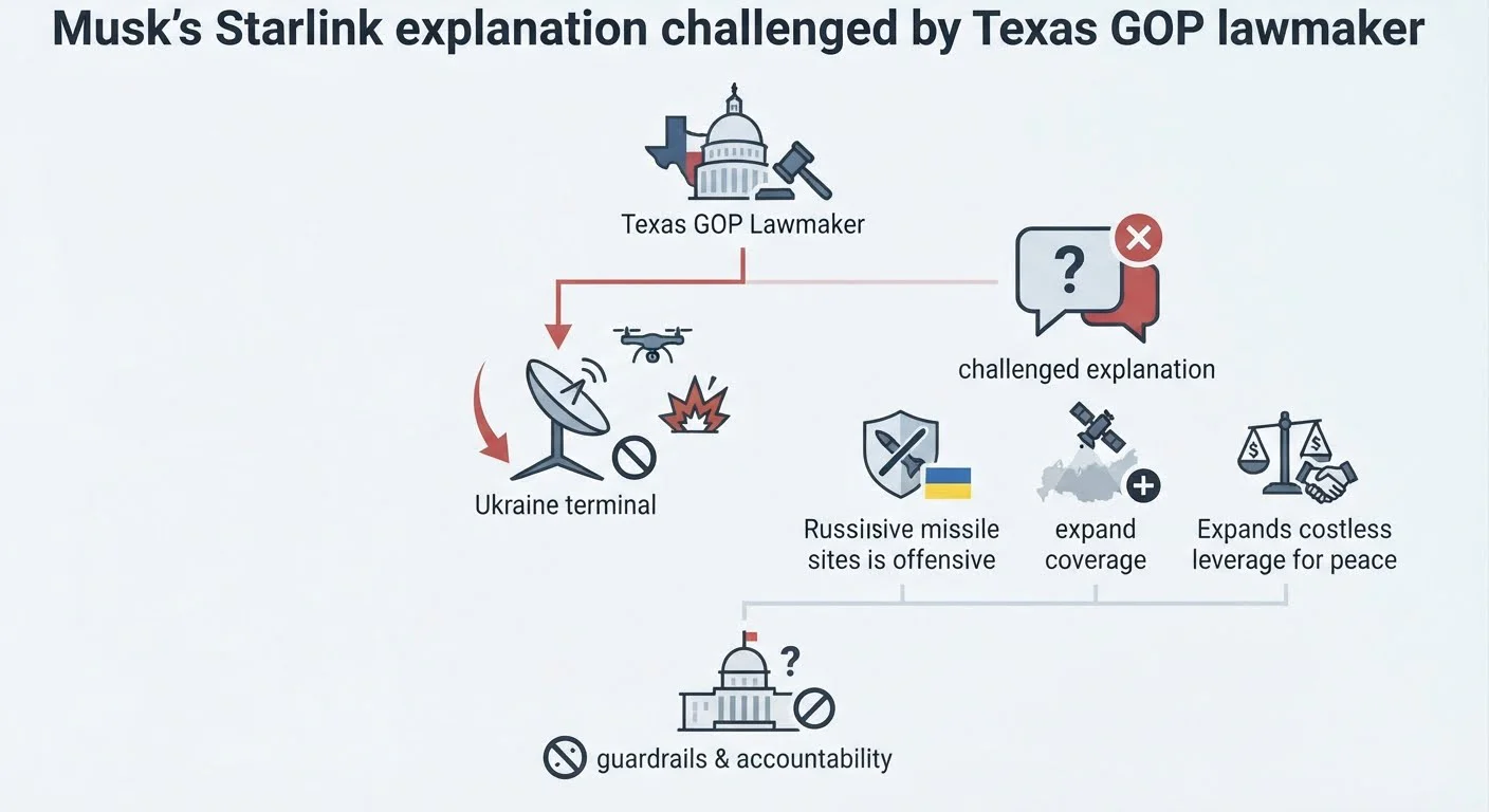 Musk’s Starlink explanation challenged by Texas GOP lawmaker
