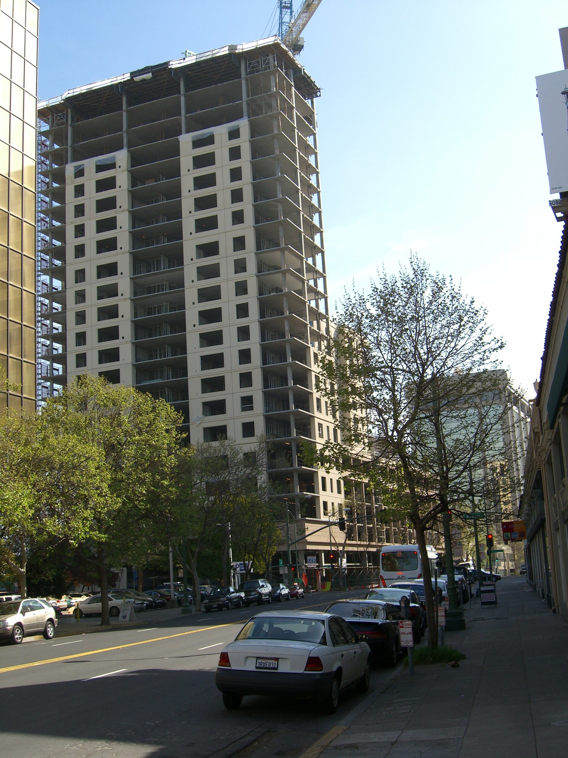 Apartment building under construction in the Bay Area