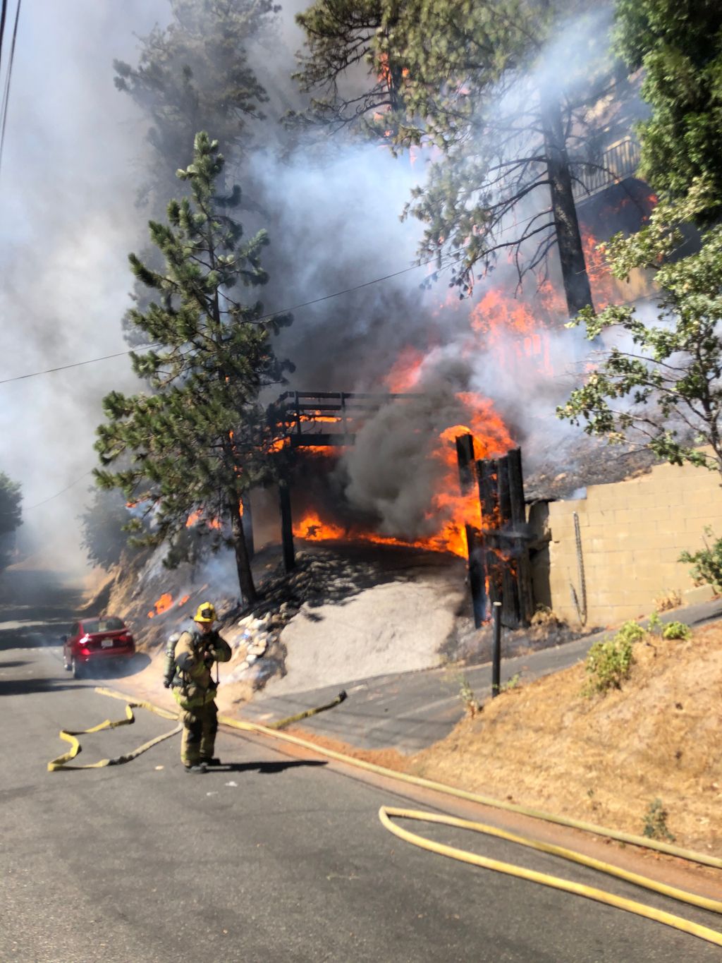 Structure fire burning in California: Cal Fire Battles Structure Fire on Misty View Lane in Wyandotte, Wyandotte structure fire